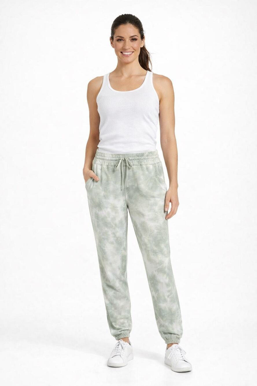 Balance Collection Sage Green Tie Dye Jogger Sweatpants Lounge Pants Size L